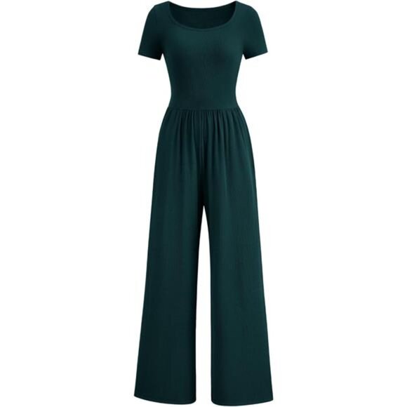 Women's Summer One Piece Jumpsuits Dressy Casual Short Sleeve
